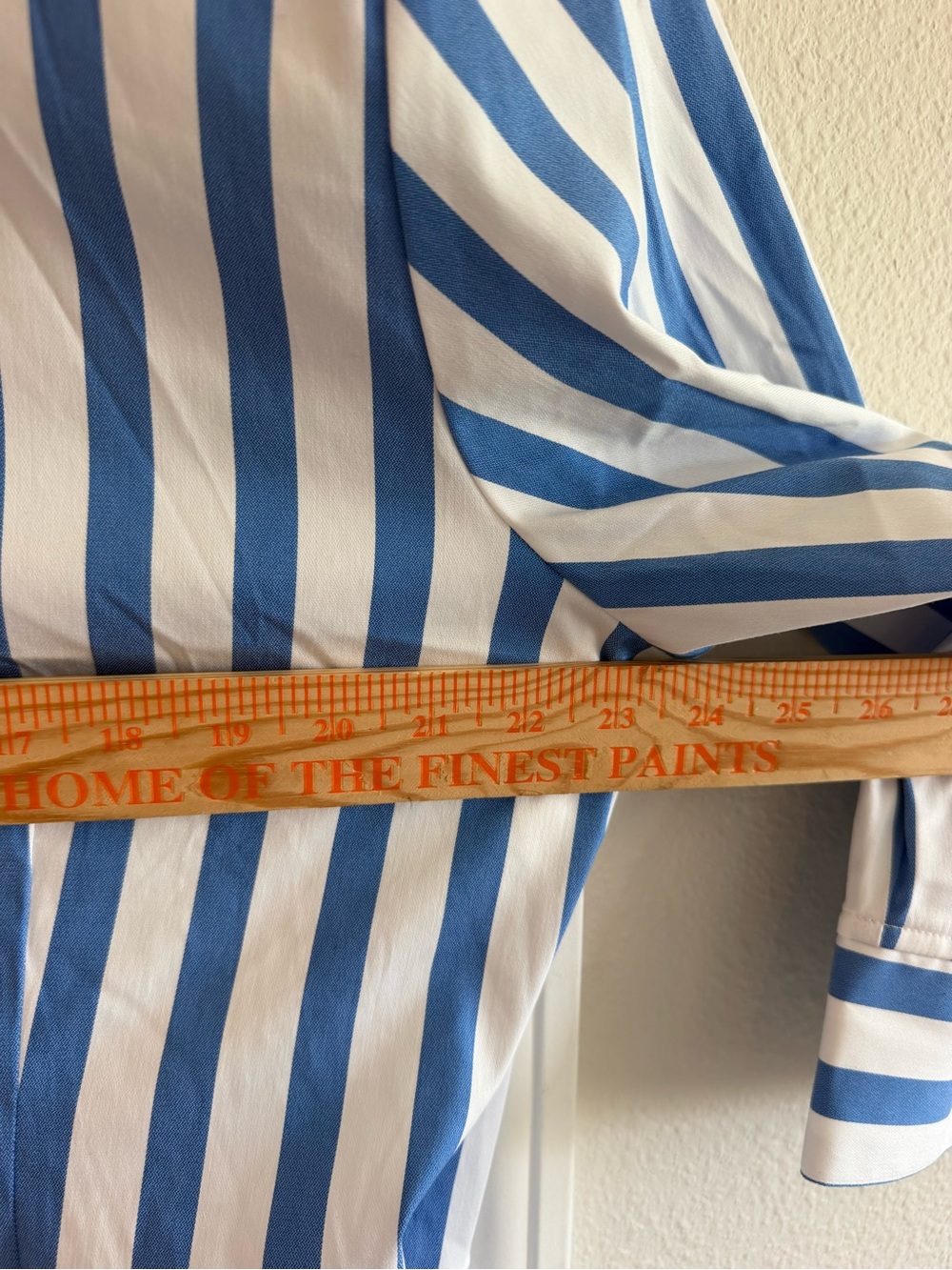 Foxcroft- Salina Plus Springtime Stripe 3/4 Sleeve Shirt - Picture 11 of 15